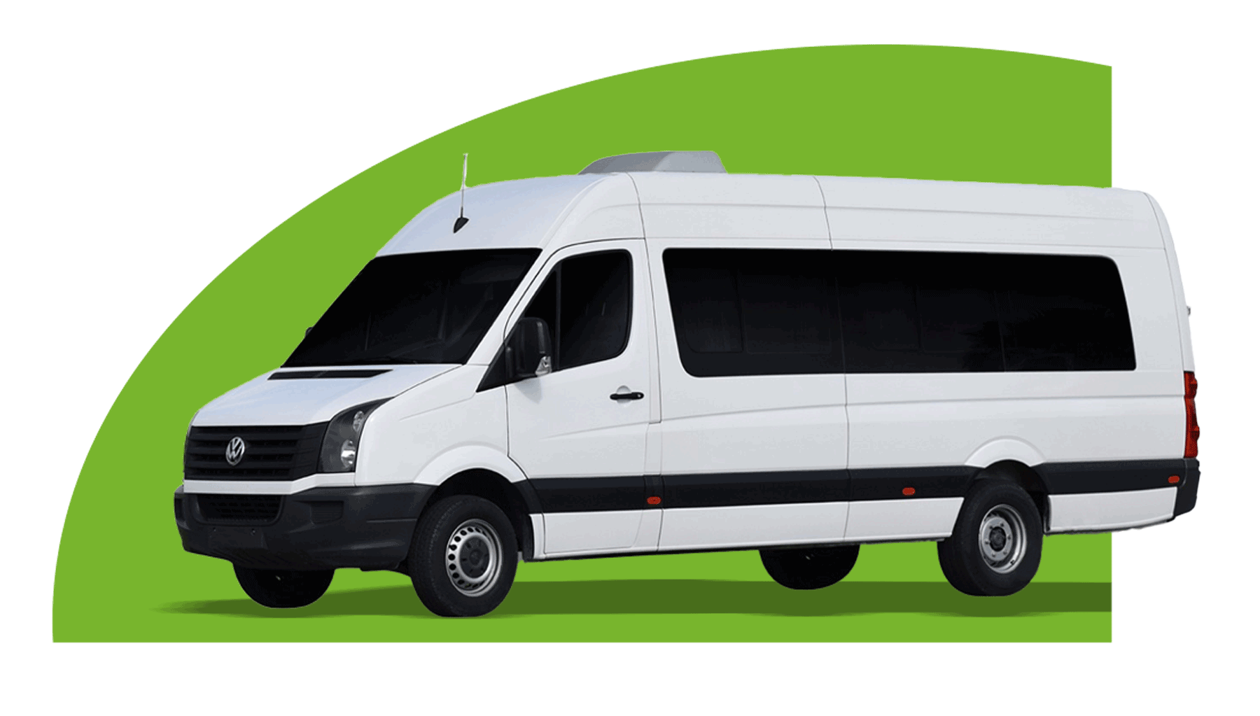 Large transportation van with a shape behind the van